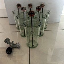 6 verres à rhum Mojito bacardi + 6 touilleurs + bec verseur