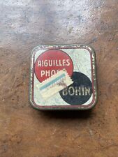 Boite Aiguilles Gramophone Old  Needles Box HMV- BOHIN rouge PHONO