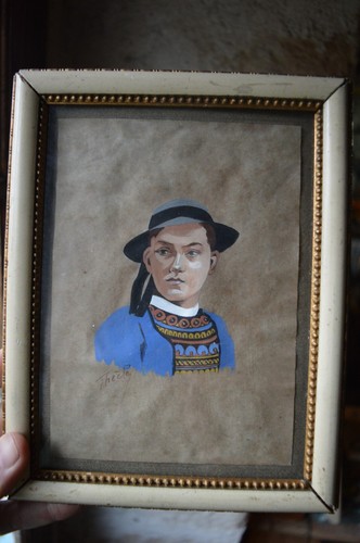 Portrait peinture gouache - portrait,