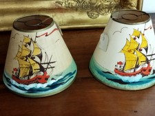 Paire Abat-jour Pour Lampe Luminaire Ancien Année 50 Vintage- Neuf-Décor Bateau 