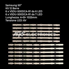 KIT 12 BARRES LED BANDE LED SAMSUNG BN96-34795A / 34796A V5DU-500DCA / B