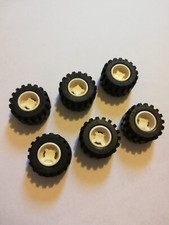 LEGO lot de 6 roues pneus noir