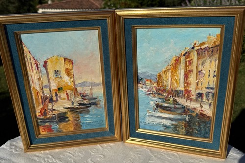 Paire tablaux anciens - tablaux,