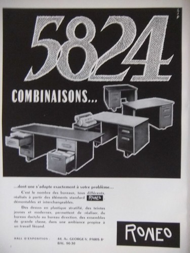 Publicité 1959 roneo 5824 - publicitÉ,