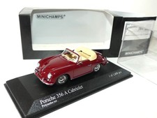 PORSCHE 356 A CABRIOLET 1956 Bordeaux MINICHAMPS 1:43