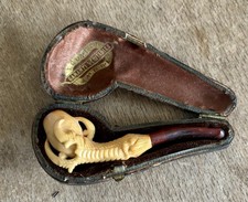 ancienne pipe en écume De Mer   ambre Serres Griffes D’Aigles