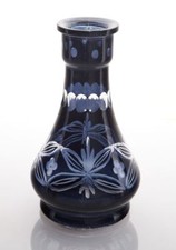 Nouveau vase de crystal NOIR décoratif pour chicha narghilé pyramide MEDIUM