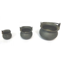 SERIE 3 PETITS POTS CHAUDRONS ETAIN 95% PELTRATO