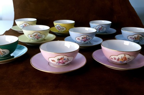 Tasses soucoupes limoges dlg - tasses,