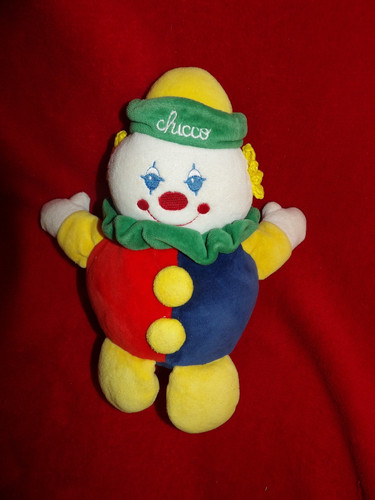 Doudou peluche chicco clown - doudou,