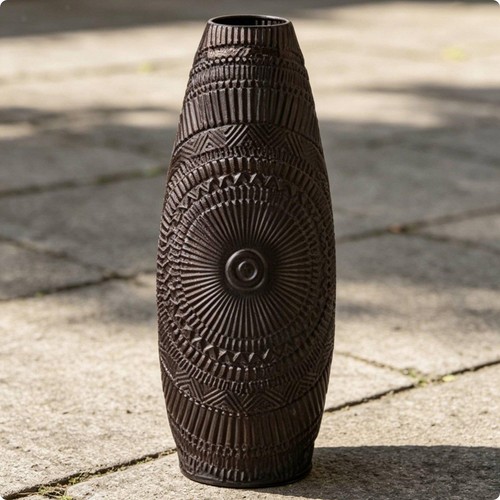Vase métal gaufré - vase, en