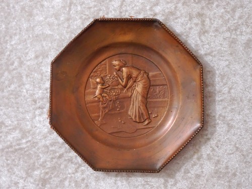 Assiette décorative cuivre - assiette,