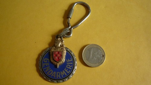Porte cle metal gendarmerie - metal, /
