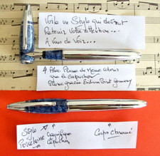 GROS STYLO PLUME  Capuchon SUPERBE style Porcelaine Plume Iridium Point Germany