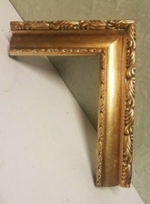 Wood Frame Gold Fogliax Cadre