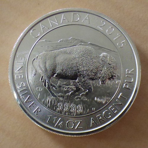 Canada bison 2015 silver - canada, 8$