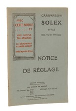 Carburateur Solex types MV et
