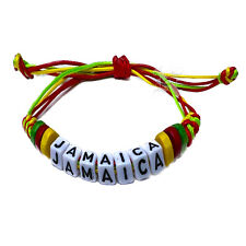Jamaïque Rasta Dés Style Perles Bracelet Bande Poignet Bouton Sz Compatible Avec