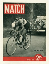 "Paul MAYE / TOUR DE FRANCE 1938" Couverture originale entoilée MATCH 7/7/1938 