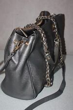 LIU JO Sac Cabas Synthétique Gris Taupe Chaînette et Bandoulière BON ETAT