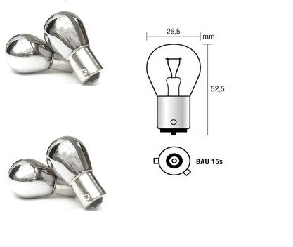 Ampoule clignotant chrome - 4,