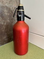 Syphon métal rouge - , bouteille