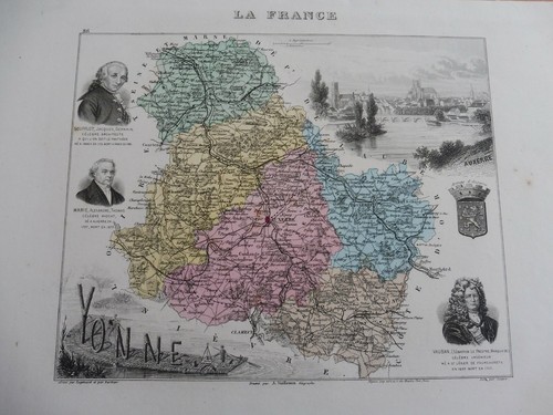 Ancienne carte département - ancienne,