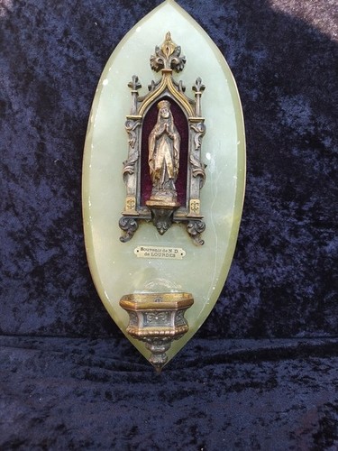 Rare bénitier mural bronze - mural, en
