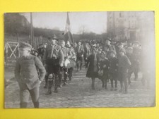 cpa FRANCE Carte PHOTOGRAPHIE Défilé SCOUTISME Drapeau tambours SCOUTS