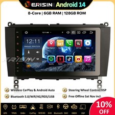 8" 128GO Android 14 Autoradio GPS DAB+CarPlay Navi Mercedes Benz W209 C209 A209