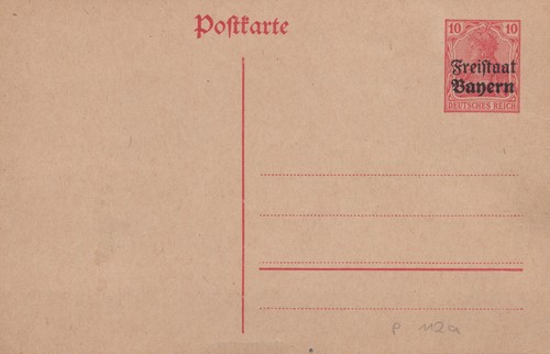 Bayern ganzsache p112a - ganzsache,