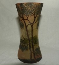 Petit vase ancien en pâte de verre - type LEGRAS 1900 (13.8 cm)