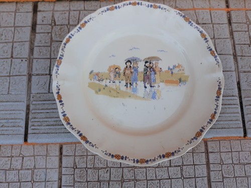 Assiette plate ancienne - assiette,