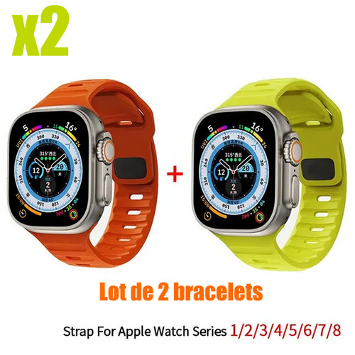 Bracelet silicone montre apple - bracelet,