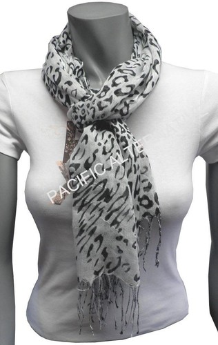 Grand foulard gris clair - grand,