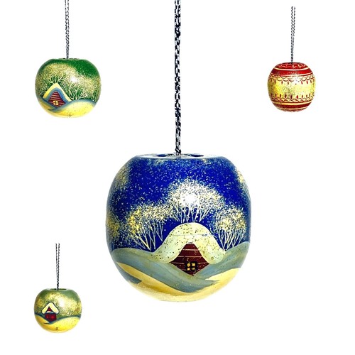 Boule noël en bois - 1,