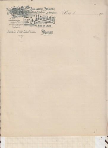21/822 facture courrier vierge