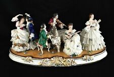 MÜLLER VOLKSTEDT - LE CONCERT - GROUPE 6 FIGURINES DENTELLE PORCELAINE - 45 cm