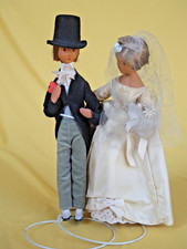 ANCIENNES POUPEES PEYNET "LES JEUNES MARIES" Réf: 76 DE 1964
