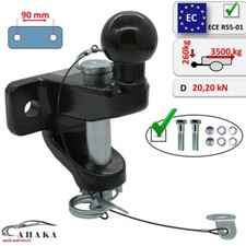 Boule d'attelage Rotule mixte chape anneau boulonné ou à rotule 3500kg + boulons