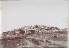 Algérie, Kef El Ahmar, vue du village  vintage print,  Tirage citrate  12x17