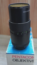 Excellent télé objectif M42, PENTACON MC auto 4/200mm + filtre jaune,Super état.
