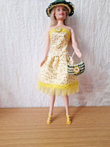 Robe bustier coton jaune à - coton,