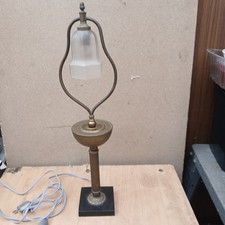 Ancienne lampe De Chevet ou De Bureau Lyre en bronze Laiton  Art Deco  