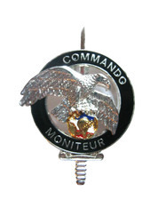 BREVET DES COMMANDOS DU CNEC MONITEUR COMMANDO (ARGENTE BRILLANT) Y. DELSART