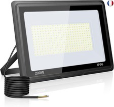Projecteur Led Extérieur 200W, Spot Led Exterieur 20000LM 3500K Blanc Froid 
