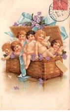 Ange - n°81435 - Anges dans une malle en osier