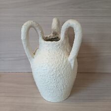 Jarre  En Terre Cuite, Revêtement Crépi Beige, 3 Anses, hauteur 30cm, grand pot