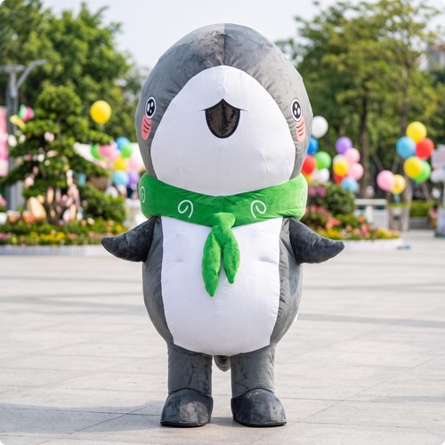Mascotte avec écharpe doux - ,