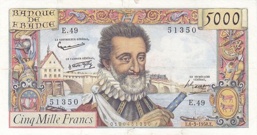5000 francs henri - henri, iv